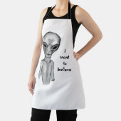 Grey Alien, ik wil geloven Schort (Insitu)
