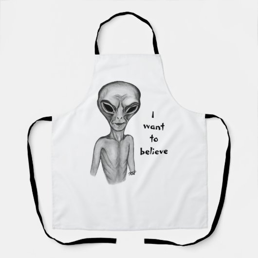 Grey Alien, ik wil geloven Schort (Voorkant)