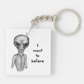 Grey Alien, ik wil geloven Sleutelhanger (Achterkant)