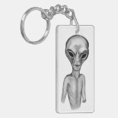 Grey Alien, ik wil geloven Sleutelhanger (Voorkant Links)