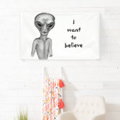 Grey Alien, ik wil geloven Spandoek (Insitu)