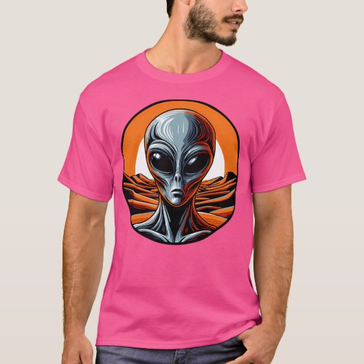 Grey Alien op Mars T-shirt (Voorkant)