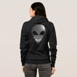 Grey alien Women's Bella+Canvas Full-Zip Hoodie