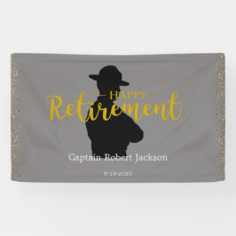 Grey and Black State Trooper Retirement Banner