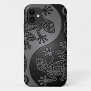 Grey and Black Yin Yang Lizards Case-Mate iPhone Case