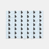 Grey and Blue Cloud Fleece Blanket (Voorkant (Horizontaal))