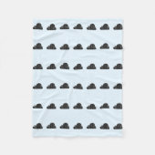 Grey and Blue Cloud Fleece Blanket (Voorkant)