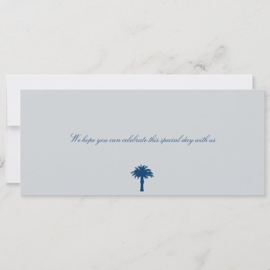 Grey and Blue Mexico Boarding Pass Save the Date (Achterkant)