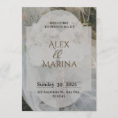 Grey And Brown Elegant Wedding Invitation Kaart (Voorkant)
