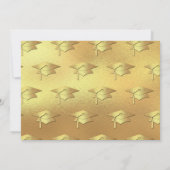 Grey and Gold Graduation Announcement Kaart (Achterkant)