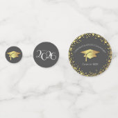 Grey and Gold Graduation Confetti (Achterkanten)