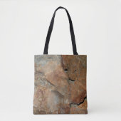 Grey and Gold Granite Rock Natuur Canvas tas (Voorkant)