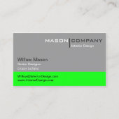 Grey and Lime Green Corporate Visitekaartje (Voorkant)