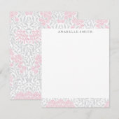 Grey and Pink Floral Damask Pattern (Voorkant / Achterkant)