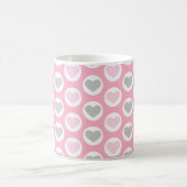 Grey and Pink Hearts Coffee Cup Valentine's Mug Koffiemok (Center)