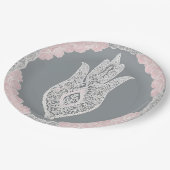 Grey and pink patterns AI art  Papieren Bordje (Gekanteld)