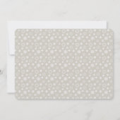 Grey and Pink Snowflake Baby shower Uitnodiging (Achterkant)