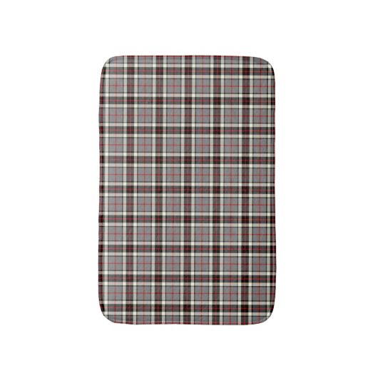 Grey and Red Scottish Pset Thompson Clan Tartan Badmat (Voorkant Verticaal)