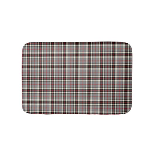 Grey and Red Scottish Pset Thompson Clan Tartan Badmat (Voorkant)