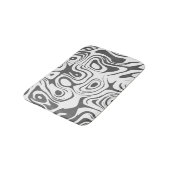 Grey and White Abstract Swirly Pattern Badmat (Gekanteld)