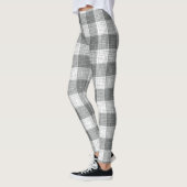 Grey and White Checkered Crosshatch Plaid  Leggings (Links)