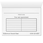 Grey and white dentist appoint book (Binenzijde Horizontaal (Onderkant))