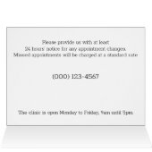 Grey and white dentist appoint book (Binnen Horizontaal (Boven))