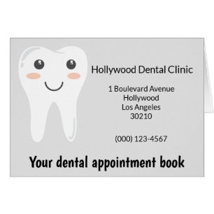 Grey and white dentist appoint book