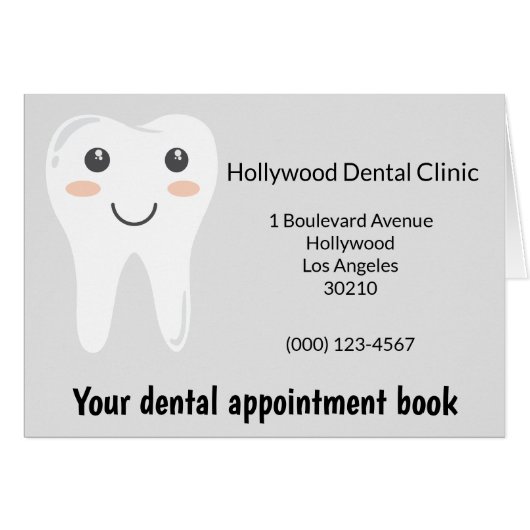 Grey and white dentist appoint book (Voorkant Horizontaal)