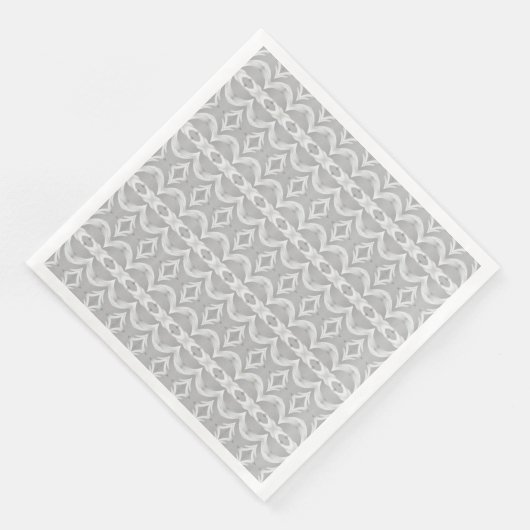 Grey and White Designer Servet (Hoek)