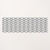 Grey and white diamond pattern yogamat (Voorkant (horizontaal))