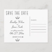 Grey and White Nautical Save the Date Briefkaarten (Achterkant)