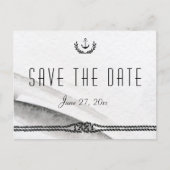 Grey and White Nautical Save the Date Briefkaarten (Voorkant)