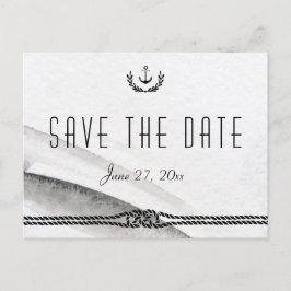 Grey and White Nautical Save the Date Briefkaarten