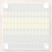 Grey and Yellow Stylish Coaster Glazen Onderzetter (Achterkant)