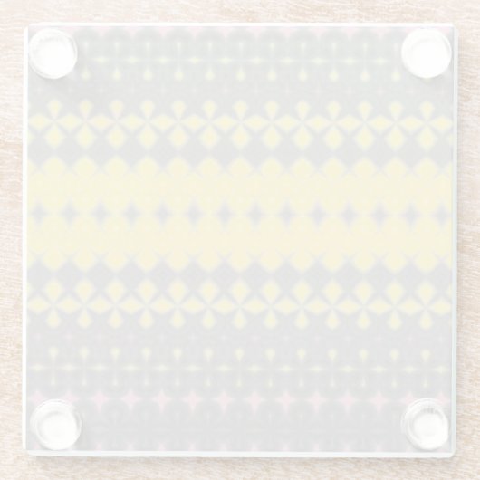 Grey and Yellow Stylish Coaster Glazen Onderzetter (Achterkant)