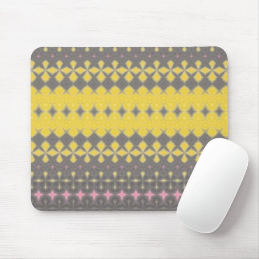 Grey and Yellow Stylish Mouse pad Muismat (Met muis)