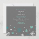 Grey Aqua Snow Winter Uitnodiging Kaarten (Voorkant)