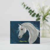 Grey Arabian Horse Briefkaart (Staand voorkant)