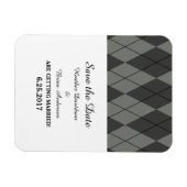 Grey Argyle bespaart de Datum Flexi Magnet Magneet (Horizontaal)
