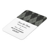 Grey Argyle bespaart de Datum Flexi Magnet Magneet (Linkerzijde)