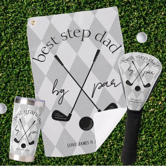 Grey Argyle Best By Par Gift voor hem Golfheadcover