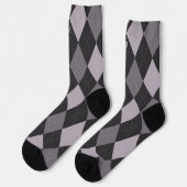 Grey Argyle Monogram Initiaal Sokken (Links)
