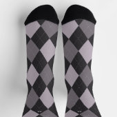 Grey Argyle Monogram Initiaal Sokken (Top)