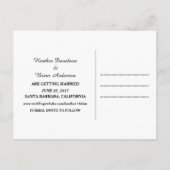 Grey Argyle Save the Date Briefkaart (Achterkant)