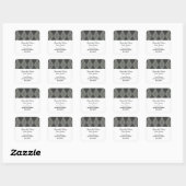 Grey Argyle Save the Date Stickers (Vel)