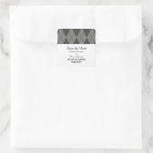 Grey Argyle Save the Date Stickers (Tas)