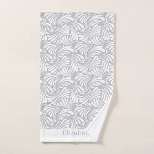 Grey Art Nouveau Bad Handdoek (Handdoek)