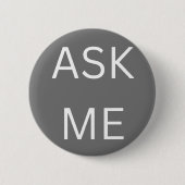 Grey Ask Me - Button Bedrijven & Vrijwilligers (Voorkant)