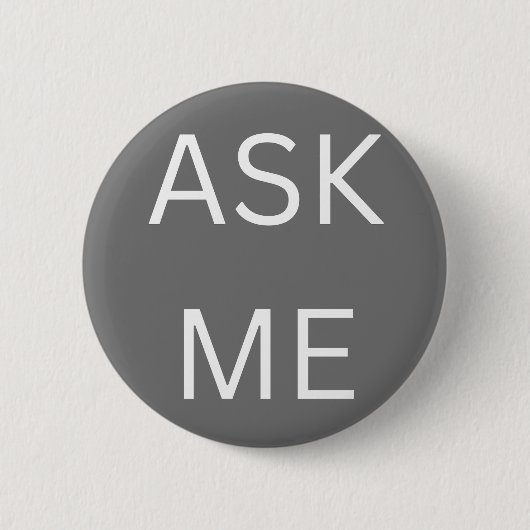 Grey Ask Me - Button Bedrijven & Vrijwilligers (Voorkant)